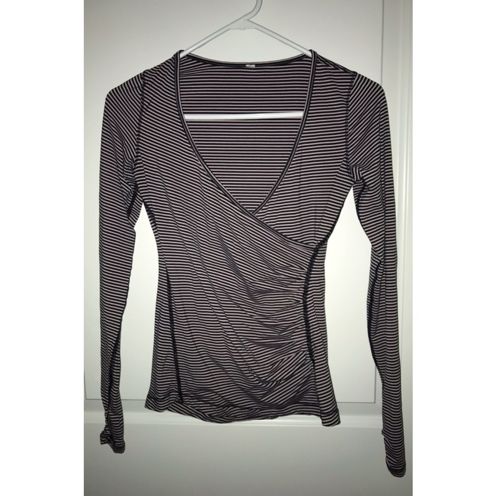 Lululemon long-sleeve v-neck workout shirt